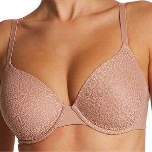 Natori Comfort Evolution Memory Foam Lace Bra 36G (DDDD) Color Buff Excellent!